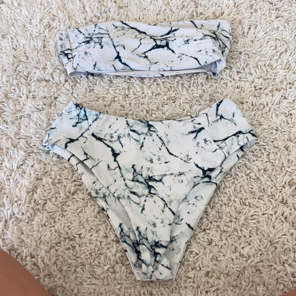 Strapless Pattern Bikini